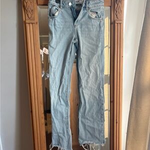Garage Light Blue Straight Leg Jeans
